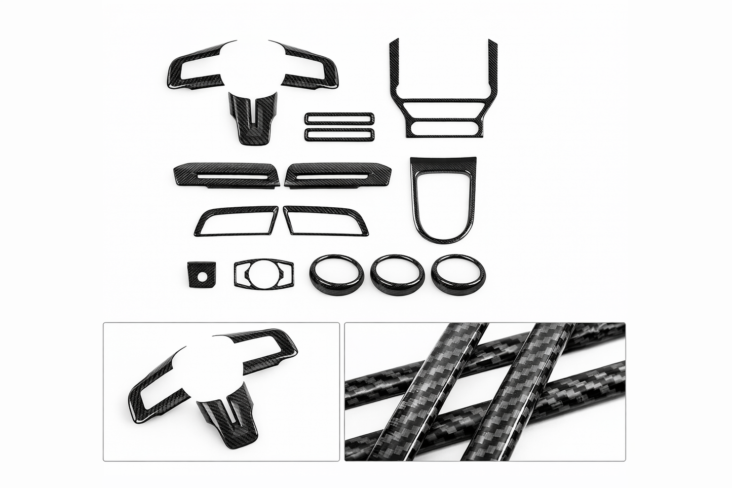 17-piece Carbon Interior Trim Kit