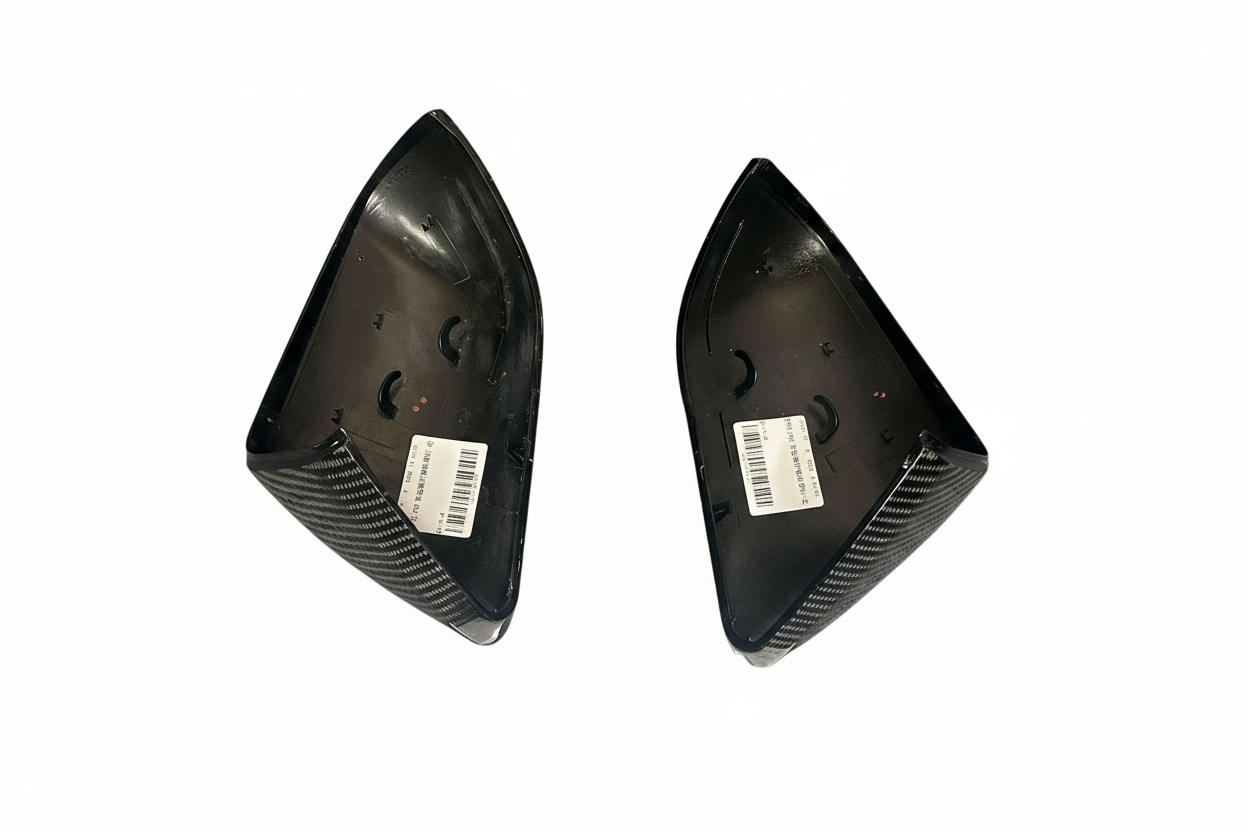 Real Carbon Fiber Mirror Caps for 2015–2023 Mustang (Full Replacement – OEM Fit)