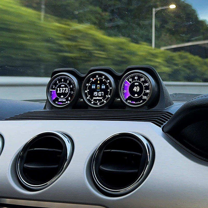 Triple Gauge Digital Dash Display for 2015–2023 Mustang (Performance Monitoring System)