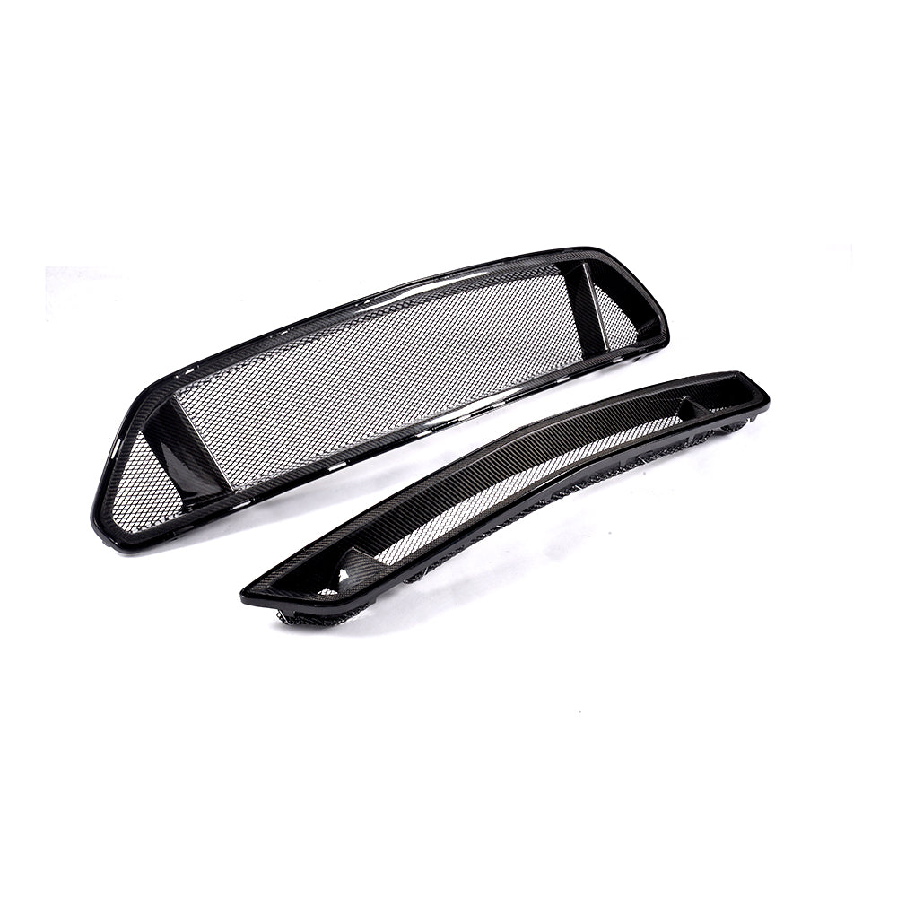 Carbon Fiber Front Grille Set – 2015–2017 Ford Mustang GT / GT350 Style