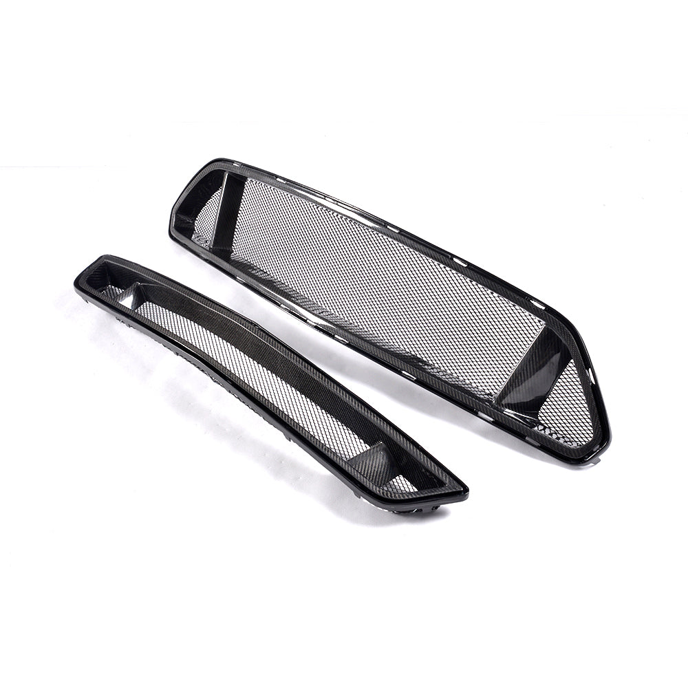 Carbon Fiber Front Grille Set – 2015–2017 Ford Mustang GT / GT350 Style