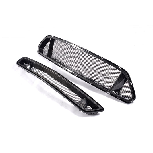 Carbon Fiber Front Grille Set – 2015–2017 Ford Mustang GT / GT350 Style