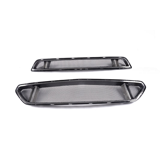 Carbon Fiber Front Grille Set – 2015–2017 Ford Mustang GT / GT350 Style