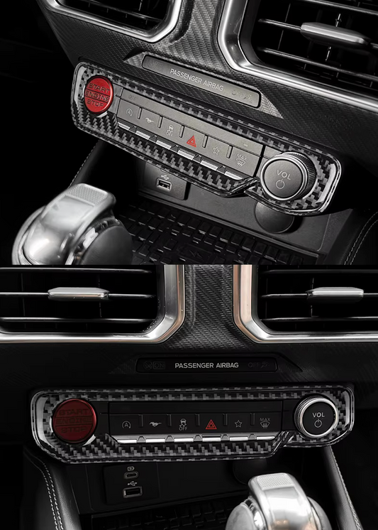 Carbon Fiber Start Button — Ford Mustang GT (2024–2025) | Revtra Performance™