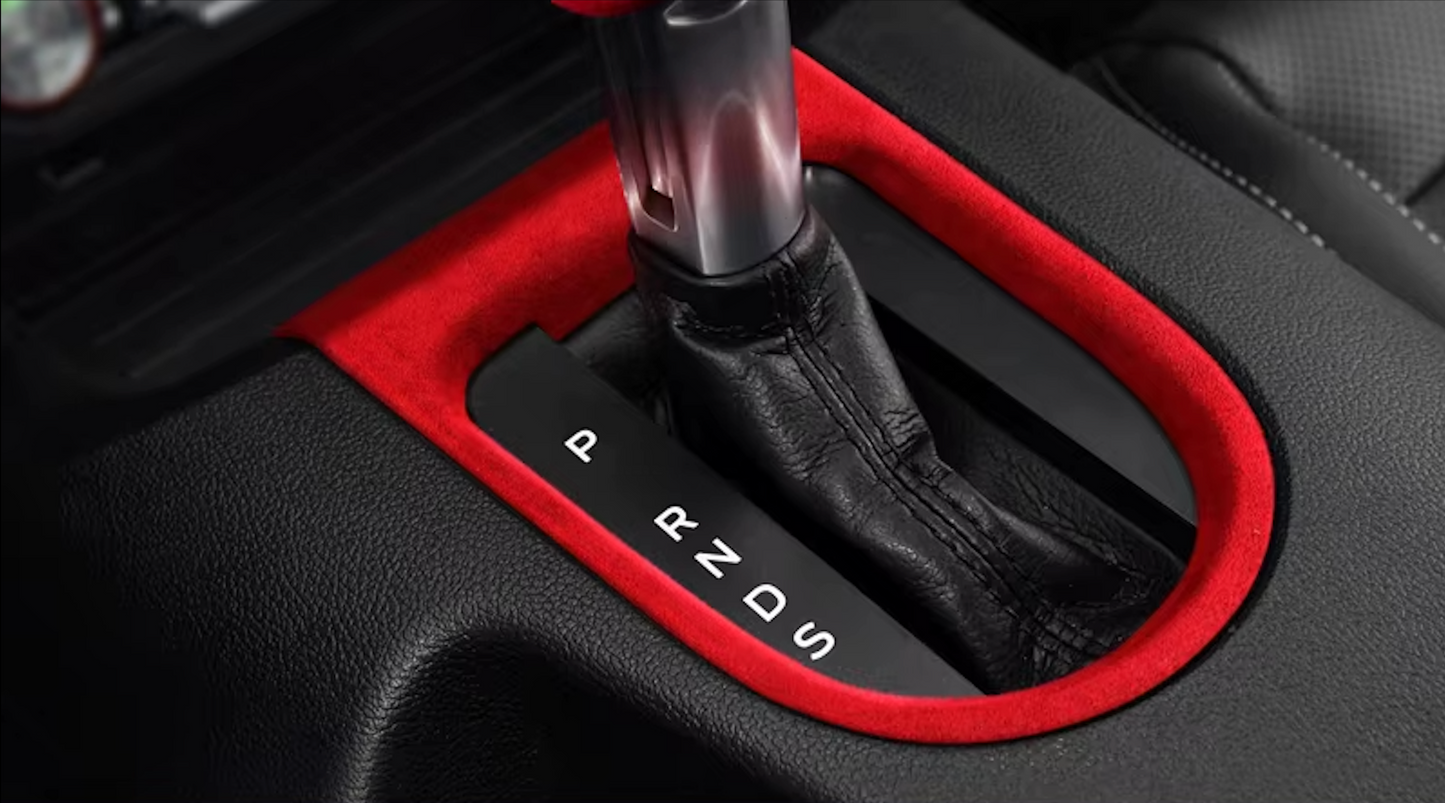 Alcantara Shift Knob Cover & Console Trim — Ford Mustang 2015–2023 | Revtra Performance™