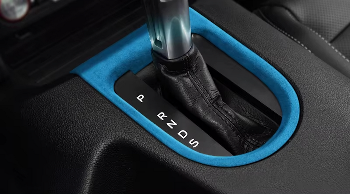Alcantara Shift Knob Cover & Console Trim — Ford Mustang 2015–2023 | Revtra Performance™