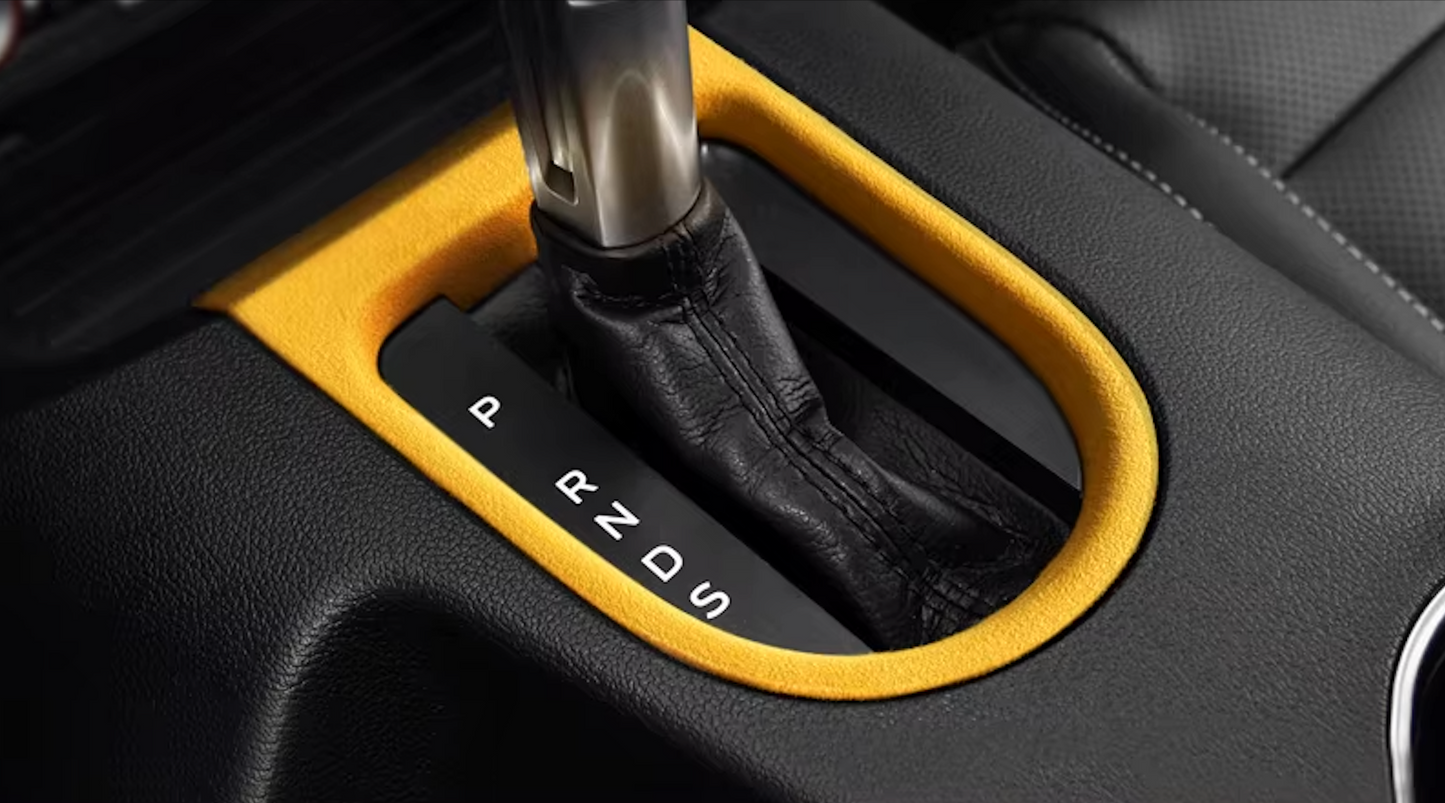 Alcantara Shift Knob Cover & Console Trim — Ford Mustang 2015–2023 | Revtra Performance™