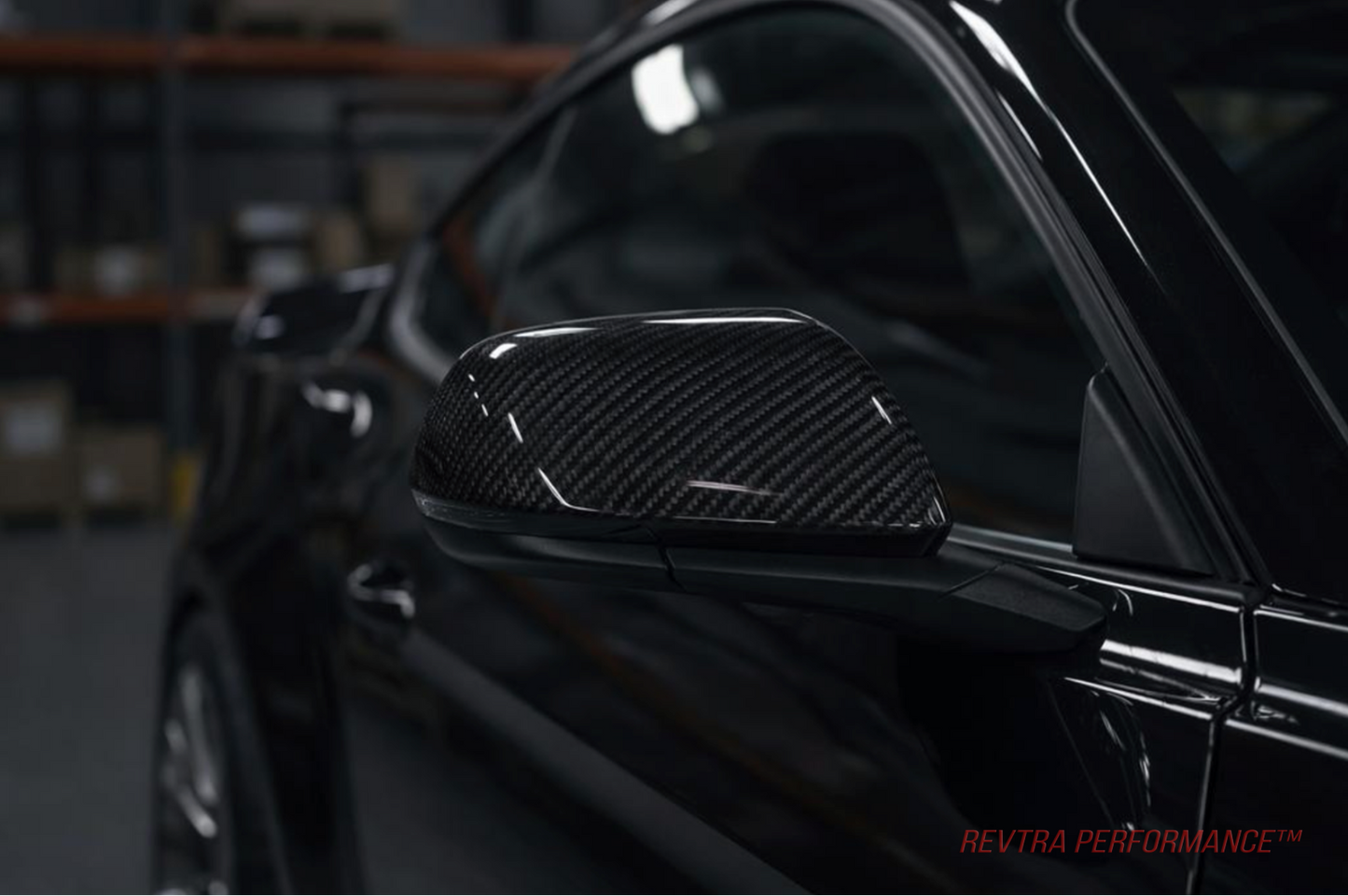 Real Carbon Fiber Mirror Caps for 2015–2023 Mustang (Full Replacement – OEM Fit)