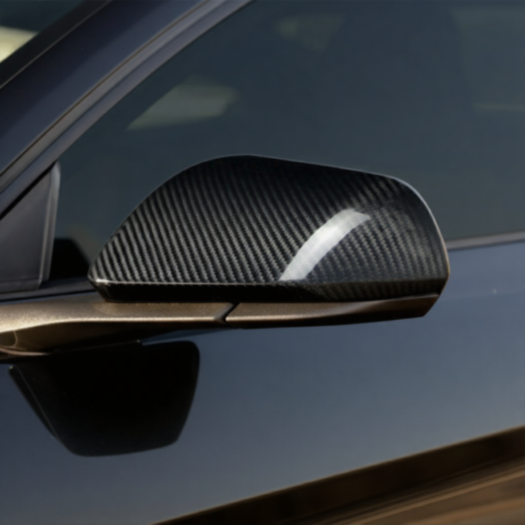 Carbon Fiber Mirror Covers — Fits Ford Mustang 2015–2023 | Revtra Performance™